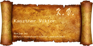 Kasztner Viktor névjegykártya